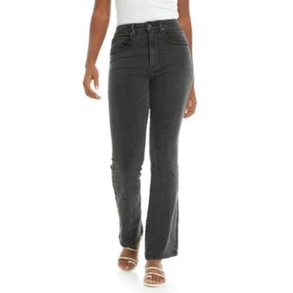 True Craft Women's Black High Rise Flare Jeans Size 7R Regular